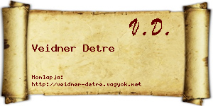 Veidner Detre névjegykártya